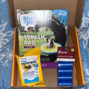 Summer Play Box with Brand New Dog Splash Pad and Accessories Set!